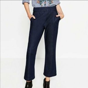 Zara high waist cropped jeans